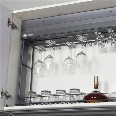 Automatisk hylllyft Hängande vinställ Flaskförvaring