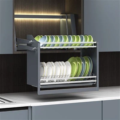 Kök Metall elektrisk lyftkorg Diskställ